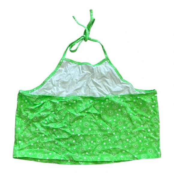 BP. Green Frosty Foulard Backless Crop Tank Top 2X - Picture 2 of 3